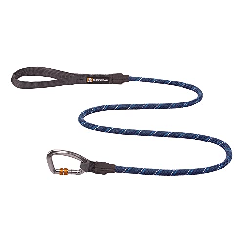 RUFFWEAR Correa para Perros Reflectante con Mosquetón de Seguridad, 5ft (1.5m) Largo, 11mm Gruesa, Azul Lunar