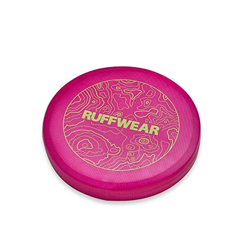 RUFFWEAR Disco Volador de Juguete para Perros Camp Flyer, Frisbee de Goma para Perros - Rosa Pitaya