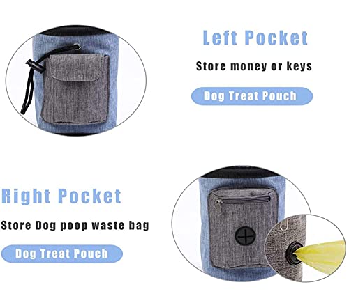 Runmeihe Bolsa para golosinas para Perros Bolsa portátil para golosinas con riñonera Ajustable Dispensador de Bolsas para Perros de Entrenamiento Manos Libres Contenedor para golosinas