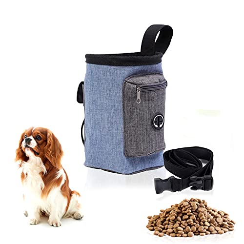 Runmeihe Bolsa para golosinas para Perros Bolsa portátil para golosinas con riñonera Ajustable Dispensador de Bolsas para Perros de Entrenamiento Manos Libres Contenedor para golosinas