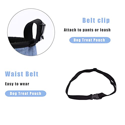 Runmeihe Bolsa para golosinas para Perros Bolsa portátil para golosinas con riñonera Ajustable Dispensador de Bolsas para Perros de Entrenamiento Manos Libres Contenedor para golosinas