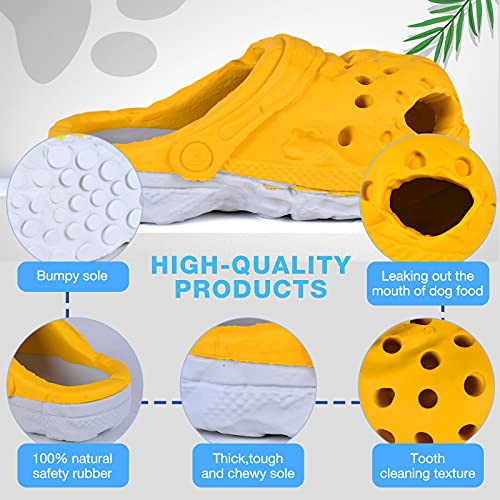 Ryoizen Juguetes para perros, juguetes para el cuidado dental de perros, pelotas de mascotas, zapatillas de goma natural, juguetes para perros, juguetes para perros grandes y pequeños