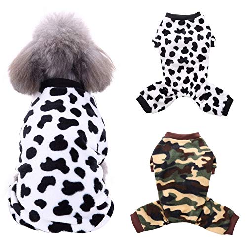 RZZSJ Ropa de camuflaje para perros y mascotas, camisas para perros, prendas de vestir exteriores, mono, pijamas de cuatro piernas para perros pequeños, producto de Chihuahua