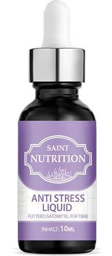 Saint Nutrition Aceite de cáñamo antiestrés – 100 % cáñamo vegetal para animales – Ayuda contra los ataques de pánico, la inquietud y la ansiedad