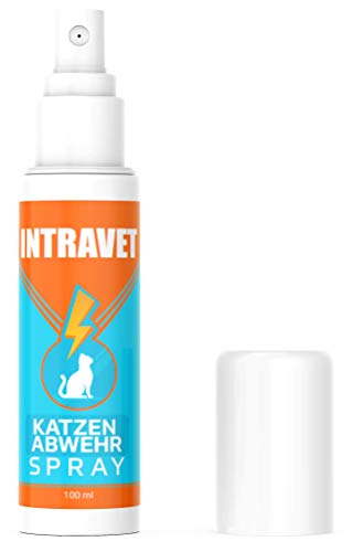 Saint Nutrition Intravet by Katzas - Spray repelente para interior y exterior - Spray de protección para gatos - Gato hau ab - Stopp bleib Weg