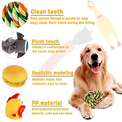 SaiXuan Juguetes para Perros,10PC Cuerda de Juguete para Masticar para Perros, Juguetes de dentición,Juguetes para Perros pequeños a medianos