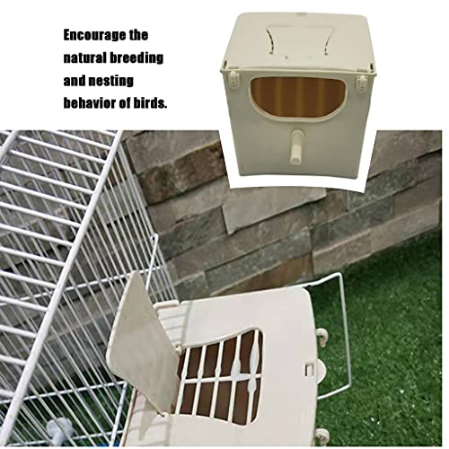 SCDCWW Caja de Nido de pájaro Caja de Jaula de pájaro Caja de anidación para periquitos de plástico Casa de criadero Caja de apareamiento para Budgie Lovebirds Cockatiel Parrot