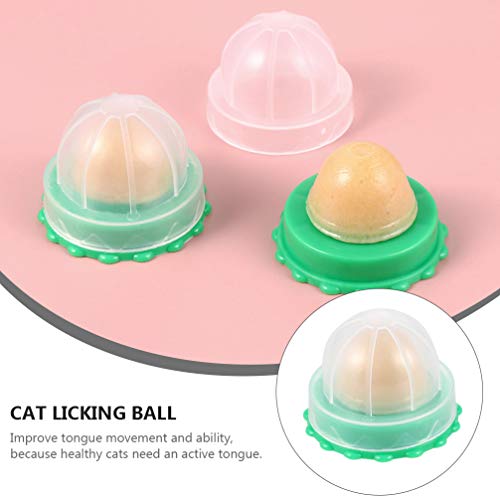 Scicalife Bola de Hierba Gatera Bocadillos para Gatos Golosinas para Gatos Golosinas para Gatos con Tapa Fáciles de Almacenar Ricas en Vitaminas Promueven El Agua Potable para Gatos (5