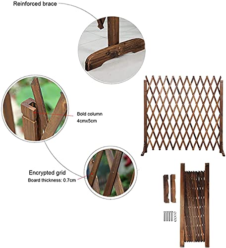 SDKFJ Vallas Valla Extensible de Madera, Valla de Seguridad para Perros, Valla de jardín retráctil para Barrera Plegable Exterior/Interior