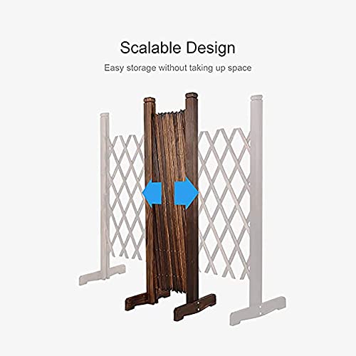 SDKFJ Vallas Valla Extensible de Madera, Valla de Seguridad para Perros, Valla de jardín retráctil para Barrera Plegable Exterior/Interior