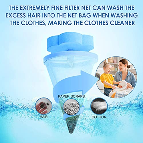 SEGMINISMART Pet Hair Remover,Depiladora de Mascotas,Atrapador de pelos Flotante para Mascotas, Herramientas de Limpieza,Reusable Floating Laundry Lint Mesh Bag