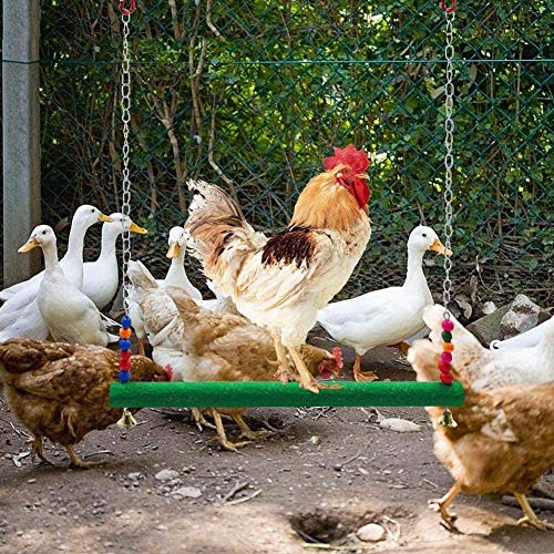 Senmubery Columpio para Gallinos Juguetes para Gallos Juguetes para Ave Papagayo Guacamayo Gallina Escalera Giratoria para el Entrenamiento de Gallinas y Loros