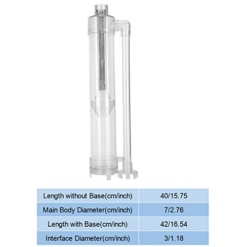 Separador de Inodoro para Peces, Filtro de Limpieza automático acrílico Transparente para Acuario, Separador de succión de estiércol para Inodoro para Peces de Acuario(#2)