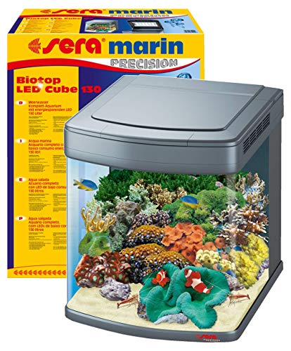 Sera 31099 Marin Mondi Biotop LED Cube 130 un 130 L Mar Agua de Acuario Completo con iluminación LED y Filtración.