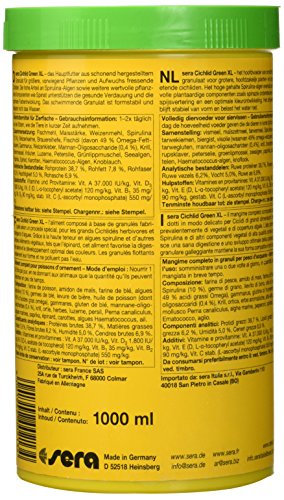 sera Cichlid Green XL Nature Alimento para acuarios - 370 g/ 1000 ml