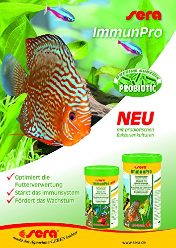 sera ImmunPro Mini Nature 250 ml (120 g) – Alimento probiótico de Crecimiento para Peces Ornamentales de hasta 4 cm