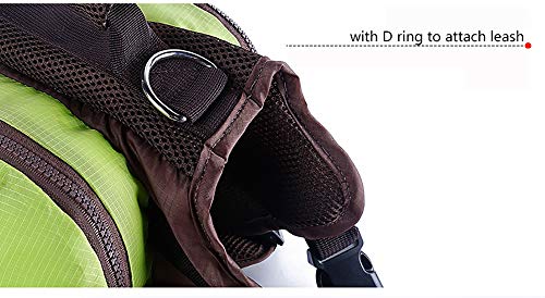 Servicio Ajustable Mochila De Suministro para Perros Hound Travel Camping Senderismo Mochila Saddle Bag Mochila para Perros Medianos Y Grandes (Verde)