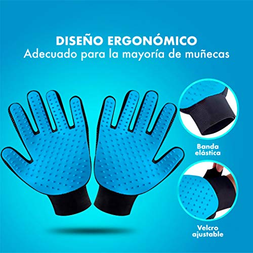 Set de 2 Guantes Quita Pelos Mascota y Rodillo Quitapelos Mascotas - Cepillo para Perros Gatos Conejos y Cualquier Animales - Quitar Pelo Mascotas para Alfombras Ropa Sofá - Lavable y Reutilizable