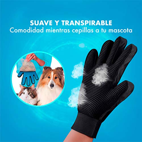 Set de 2 Guantes Quita Pelos Mascota y Rodillo Quitapelos Mascotas - Cepillo para Perros Gatos Conejos y Cualquier Animales - Quitar Pelo Mascotas para Alfombras Ropa Sofá - Lavable y Reutilizable