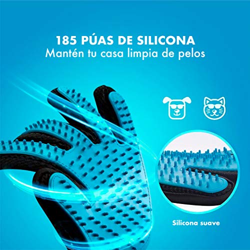 Set de 2 Guantes Quita Pelos Mascota y Rodillo Quitapelos Mascotas - Cepillo para Perros Gatos Conejos y Cualquier Animales - Quitar Pelo Mascotas para Alfombras Ropa Sofá - Lavable y Reutilizable