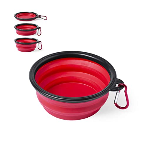 Set de 3 Comederos Plegable para Perros, Bowl para Alimentar Mascotas, Cuenco Plegable para Perros y Gatos, tazón Fuente alimentación para Perros, Bebedero portátil (Set Colores)