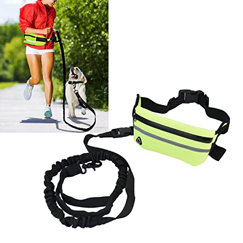 Shanrya Riñonera Correa para Perro, Cintura Correa para Perro Durable Reflectante Deportes Ligero para pasear al Perro para Correr de Noche