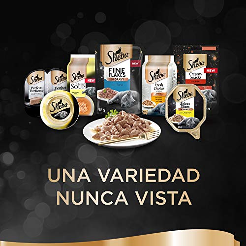 Sheba Delicatezze Comida Húmeda para Gatos Selección de Aves en Gelatina, Multipack (4 Cajas x 12 Sobres x 85g)