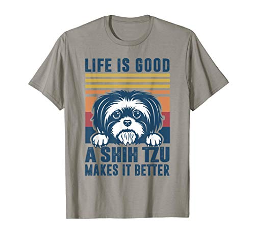 Shih Tzu Regalos Para Hombres Mujeres Shitzu Perro Mamá Papá Camiseta