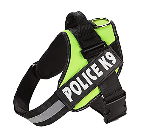 Shop Non Stop Police-K9 - Arnés para perros sin tirones, flexible y fácil agarre con mango y correa (XL, verde)