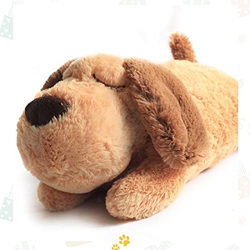 Shuiyuan Juguete para cachorros con latido del corazón Perro Calmante Juguete de entrenamiento de comportamiento Animal durmiente Compañero de peluche para aliviar la ansiedad por separación.