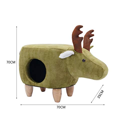 SHUTING2020 Abrigo de Perro Elk Shape Pet Stool Person Pet Dual Use es el Stool Que se Puede sentar y acariciar Villa Four Seasons Universal Pet Nest Cat House Green Ropa para Mascotas