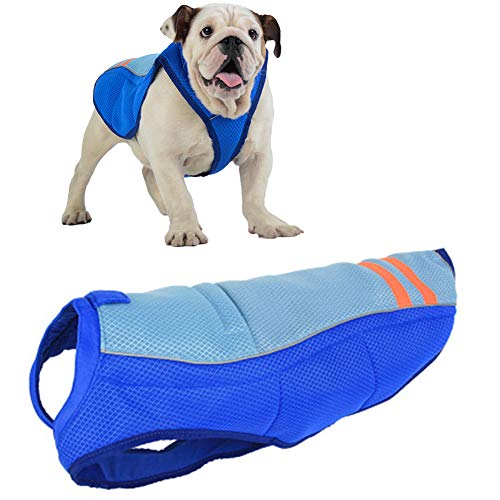 shuxuanltd Chaleco Refrescante Perro Chaleco Perro Refrescante Perro frío Chaleco Chalecos para Perros Chaleco de refrigeración para Perros Mediano Blue,63