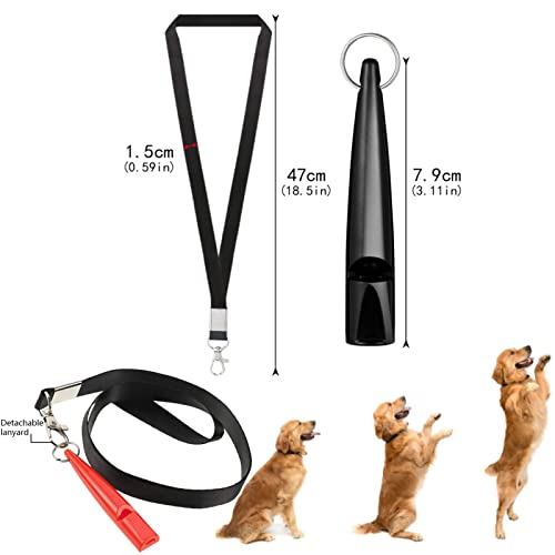 Silbato de Perros 4pcs Silbato de Entrenamiento Perros Ultrasonidos Silbato de Entrenamiento de Perro Silbatos para Perros de Caza Silbato de Perro Antiladridos Silbato de Perro con Cordón Ajustables