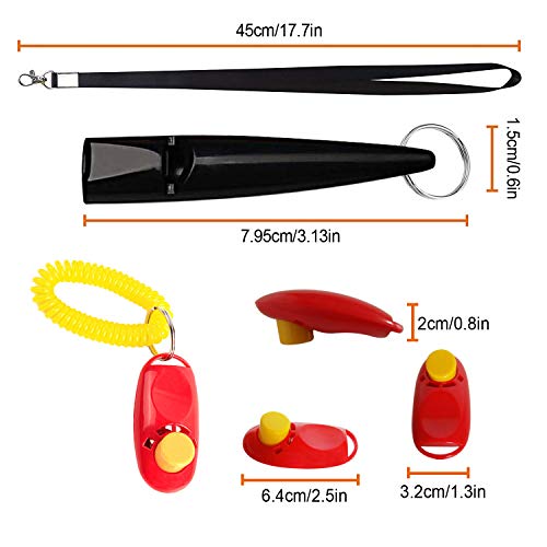 Silbato y Clicker de Perros,Detener Ladrar Herramientas de Adiestramiento Actualización con Correa de Silbato(3Pack)