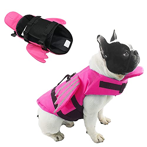 SILD Chaleco Salvavidas Ajustable para Perros Salvavidas de Seguridad Chaleco Reflectante para Mascotas Salvavidas Salvavidas Perro Salvavidas Chaleco Surfing Boating Caza (Rosa, L)