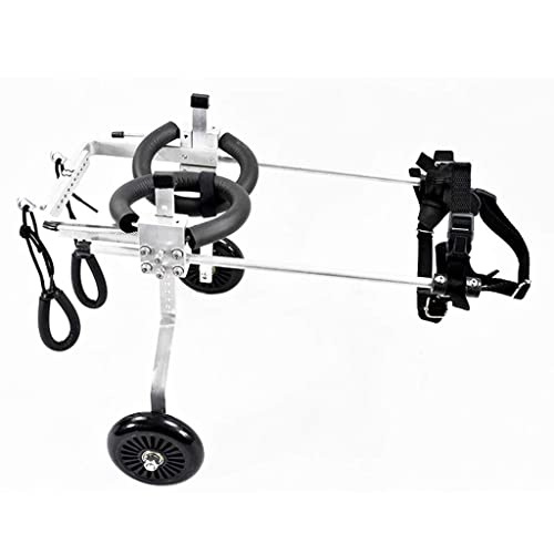 Silla De Ruedas Para Mascotas, Modelo Xs, Adecuada Para Altura 22-27 / 26-31Cm, Peso 2-4Kg Para Perros, Longitud, Ancho Y Altura Ajustables Scooter Auxiliar De Entrenamiento De Extremidades Traseras