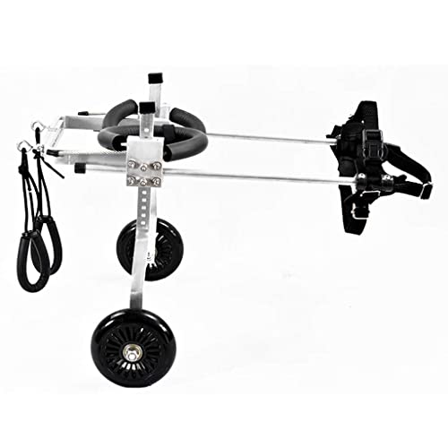 Silla De Ruedas Para Mascotas, Modelo Xs, Adecuada Para Altura 22-27 / 26-31Cm, Peso 2-4Kg Para Perros, Longitud, Ancho Y Altura Ajustables Scooter Auxiliar De Entrenamiento De Extremidades Traseras