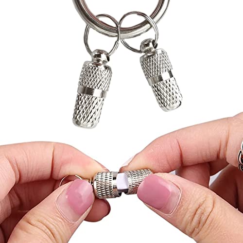 SIOPPKIK 4pcs Etiquetas de identificación de mascotas anti-perdidas Collares de tubo de barril Nombre Dirección Etiqueta de identidad Colgantes Cachorro Gatito Etiqueta personalizada, Plata