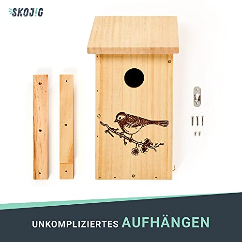 Skojig Casa para pájaros con diseño/Techo Plano