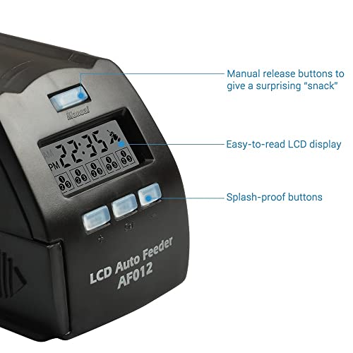 SKROWHN Digital LCD Smart Control alimentador automático de peces de acuario tanque de la charca de peces de alimentación automática del temporizador alimentador del alimento de temporizador ajustable