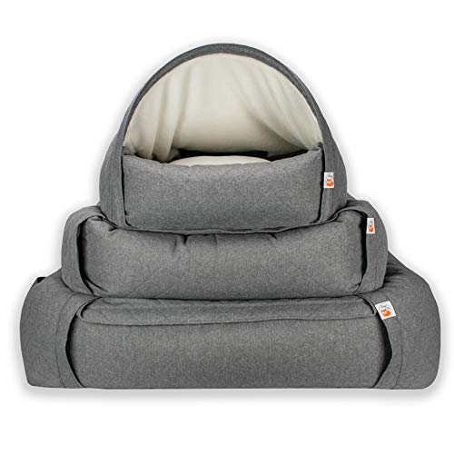 Sleepy Fox® by KONA CAVE®- Cama Cueva para Perros - Iglú - Nido - Gorrión - Grande – Gris