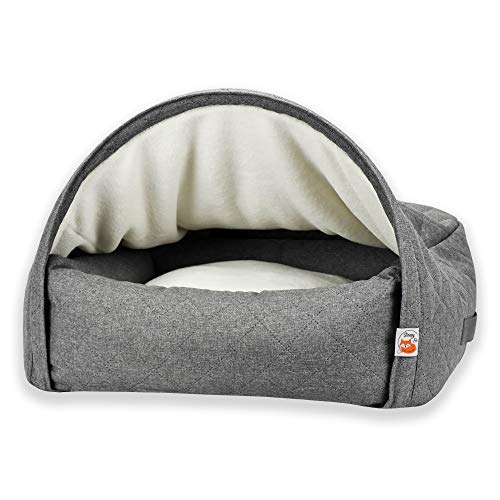 Sleepy Fox® by KONA CAVE®- Cama Cueva para Perros - Iglú - Nido - Gorrión - Grande – Gris