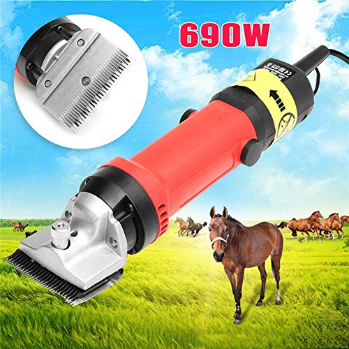 SLM-max Tijeras para Perros,eléctricas de 690 W, cortadora de Pelo de Caballo de Oveja, Juego de Belleza para el Cuidado de Mascotas, bajo Nivel de Ruido, Velocidad Ajustable, para Suministros AG