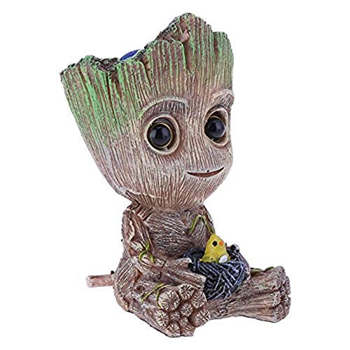 SLOCME Acuario Groot Air Bubbler decoraciones de piedra - con tubo estándar de 7 pies 3/16 pulgadas y válvulas de control accesorios