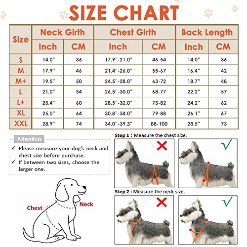 SlowTon Abrigo Perro Invierno, cálido Forro Polar para Exteriores con Bufanda de Cuello Alto Abrigo para Perros, Rayas Reflectantes, Chaleco a Prueba de Viento, Suaves para Invierno Ropa para Perro