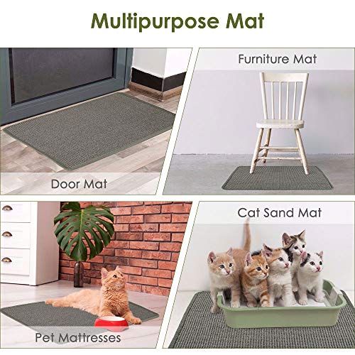 SlowTon Alfombrilla Scratcher Cat, Almohadilla de raspado de Cuerda Tejida de sisal Natural para Garras de amolado de Gato y Muebles de Alfombra de Alfombra Protectora 60 * 40cm