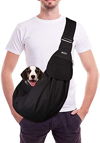 SlowTon Bolsos para Mascotas Transportín para Perros Pet Carrier Dog Hand Sling Carrier Bandolera Correa de Hombro Acolchada Ajustable Tote Bag con Bolsillo Delantero Puppy Carrier