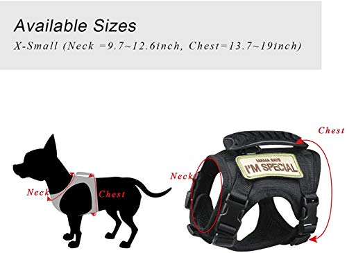 S.Lux Arnés Perro Pequeño , Arnés para Perro Ajustable Pet Harness Anti Escape Mascotas Chaleco (Negro)