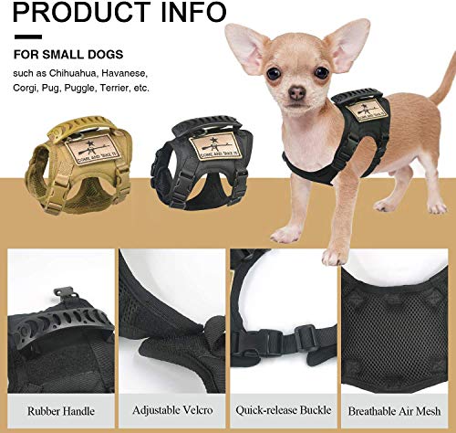 S.Lux Arnés Perro Pequeño , Arnés para Perro Ajustable Pet Harness Anti Escape Mascotas Chaleco (Negro)