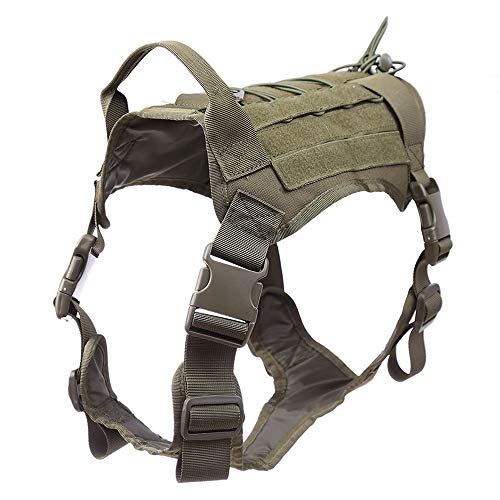 S.Lux Arneses Tipo Chaleco, Chaleco Molle para Entrenamiento con ArnéS para Perro ArnéS TáCtico para Perros Medianos Y Grandes, Chaleco De Patrulla ArnéS